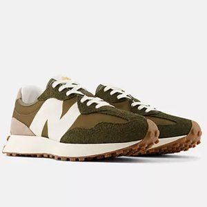 New Balance 327 M6/W7.5 Casual Sneakers Shoes Dark Moss with Covert